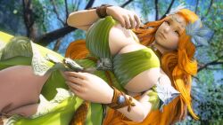 artist_request big_breasts cleavage erect_nipples final_fantasy final_fantasy_xiv huge_breasts large_breasts nophica