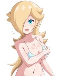 blonde_hair blue_eyes breasts female female_only mario_(series) nintendo open_mouth princess_rosalina solo super_mario_galaxy tagme yassrosalina