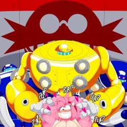 3boys amy_rose ass_focus ass_grab big_ass big_breasts big_penis denizen1414 eggman_logo eyes eyes_open female huge_ass huge_cock hyper_penis nude penetration penis protagonistsub_antagonistdom robot sex sonic_(series)