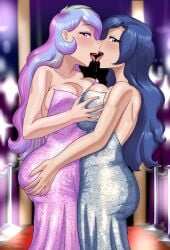 2girls ass_grab breast_grab camera_flash cogbrony couple dating dress drool drool_on_breasts drooling fancy_clothing female female/female female_only french_kiss friendship_is_magic hand_on_ass human humanized incest kissing lesbian_couple lesbian_kiss making_out messy my_little_pony my_little_pony_friendship_is_magic paparazzi princess_celestia_(mlp) princess_luna_(mlp) public public_display red_carpet saliva saliva_on_breasts saliva_on_tongue saliva_string sequin_dress sibling_incest siblings sister_and_sister sisters sloppy sloppy_kiss smiling smiling_at_viewer tongue_out yuri