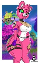 alien boob_window christomwow clothed cuddle_team_leader ear female fortnite furry green_eyes horny_female hypnosis male mind_control pink_clothing tech_control technology