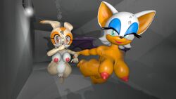 2girls 3d bat big_breasts breasts breath_holding bubbles cream_the_rabbit daemont92 drowning female female/female fur large_breasts multiple_girls naked nude peril rabbit rouge_the_bat sega sonic_(series) sonic_the_hedgehog_(series) source_filmmaker swimming tagme underwater water