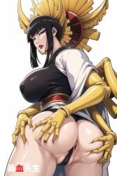 ai_generated anus big_ass bleach bleach:_the_thousand-year_blood_war breasts hanajisensei hime_cut looking_at_viewer nude nude_female shutara_senjumaru 鼻血先生