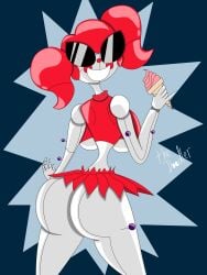 baby_(fnafsl) circus_baby circus_baby_(fnaf) disney dollification doodlingdoodle female five_nights_at_freddy's five_nights_at_freddy's:_sister_location huge_ass huge_breasts knick_knack navel permanent_smile pixar solo sunglasses sunnification thick_thighs transformation wide_hips