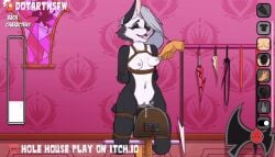 animated animated animated bondage bondage dotartnsfw furry helluva_boss hole_house loona_(helluva_boss) moaning rope rope_bondage spanking tied_up wet wet_pussy wolf yiff