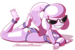 disney dollification female huge_ass huge_breasts knick_knack navel permanent_smile pixar sunglasses sunnification thick_thighs transformation wide_hips