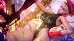 3d big_breasts blonde_hair cammy_white forest hellfenya3d huge_breasts mountains street_fighter