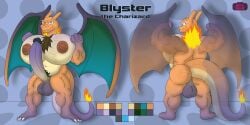 1futa 5_fingers absurd_res annaengine anthro areola armpit_hair artist_logo artist_name ass backsack balls ballsack belly biceps big_breasts big_penis big_wings blue_eyes body_hair breasts busty_boy butt_hair charizard chest_hair chubby_anthro circumcised claws digital_drawing_(artwork) digital_media_(artwork) dragon english_text erection facial_hair fan_character fangs feet fingers fire fist flexing front_view futa_only futanari generation_1_pokemon genitals gradient_body hairy hairy_arms hairy_balls hairy_breasts hi_res humanoid humanoid_genitalia humanoid_penis long_tail looking_at_viewer looking_back male_(lore) male_with_breasts membrane_(anatomy) membranous_wings model_sheet multicolored_body muscles muscular muscular_anthro navel nintendo nipples nude orange_body penis pokemon pokemon_(species) pubes purple_balls purple_body purple_penis rear_view scalie scrotum shiny_pokemon simple_background slightly_chubby smile smooth_penis solo standing tail tan_body teeth testicles text toe_claws toes winged_humanoid wings