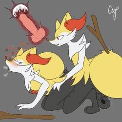 all_fours animal_genitalia animal_penis anthro blush bodily_fluids braixen breath_cloud canid canine canine_genitalia canine_penis cum cum_in_pussy cum_in_uterus cum_inside cybeeyoru doggy_style duo female fox from_behind_position generation_6_pokemon genital_fluids genitals heart hi_res impregnation internal internal_vaginal knot knotting looking_pleasured male male/female mammal nintendo orgasm penetration penis pokemon pokemon_(species) saliva sex uterus vaginal_knotting vaginal_penetration vaginal_penetration