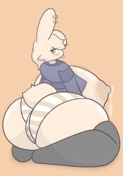 bunny bunny_ears ebri_(zaclyn) furry huge_ass huge_breasts oc orange_skin original_character thick_thighs wide_hips zaclyn