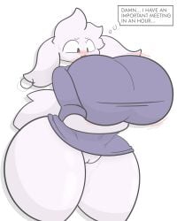 aru_(zaclyn) furry huge_ass huge_breasts oc original_character purple_skin simple_background thick_thighs wide_hips zaclyn