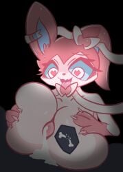 <3_eyes anthro bodily_fluids breast_play breasts cum dialogue duo eeveelution female generation_6_pokemon genital_fluids heart male male/female nintendo paizuri pokemon pokemon_(species) ram_g_thunder ribbons sex speech_bubble sylveon teeth titjob tongue tongue_out yandere