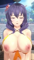 1girls 3d 3d_animation 4k 9:16 absurd_res animated animation ao_no_kiseki beach bikini blush bouncing_breasts breasts deforming_mesh eiyuu_densetsu embarrassed female flower flower_in_hair huge_breasts long_hair massive_breasts nipple_play nipples no_sound nodusfm outdoors purple_eyes purple_hair rixia_mao rubbing_breasts short_playtime shorter_than_30_seconds tagme vertical_video video