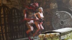 3d belethor's_smut ciri female interspecies monster nude penetration penis the_witcher_(series) the_witcher_3:_wild_hunt vampire white_hair