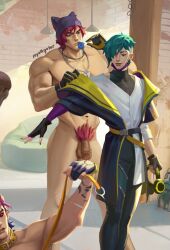 aphelios bara big_penis edit edited flaccid gay heartsteel_aphelios heartsteel_series heartsteel_sett league_of_legends legolligator naked sett shoes yaoi