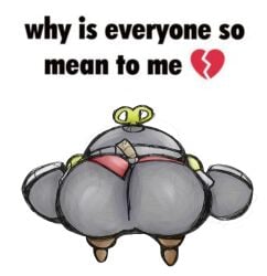 1boy 1robot ass brawl_stars english_text everyone_is_so_mean_2_me gay giant_ass glistening glistening_body im_sorry meme meme_caption oversized_ass shitpost tagme text tick_(brawl_stars)