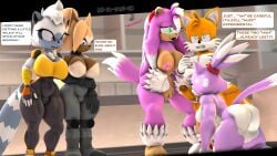 1boy 1futa 3d 3girls amy_rose amy_rose_the_werehog blaze_the_cat blaze_the_werecat dialogue fuckgirl handjob licking_penis not-so-violet-sfm sonic_(series) sonic_the_hedgehog_(comics) sonic_the_hedgehog_(idw) sonic_the_hedgehog_(series) sonic_unleashed tails tangle_the_lemur text werecat werehog whisper_the_wolf