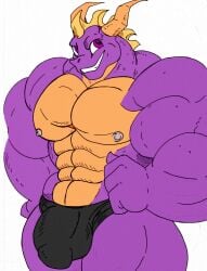 abs anthro beefy beefy_boy behemothvalentine biceps big_muscles bulge dragon horns huge_muscles large_muscles male male_only muscles muscular muscular_arms muscular_legs muscular_male muscular_thighs pecs speedo spyro spyro_the_dragon