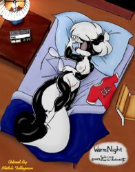 1990s 1993 20th_century above_view anthro breasts casual_nudity edit eric_schwartz female female_only mistah_talleyman nude sabrina_conrad sabrina_online skunk sleeping solo tagme toony webcomic year