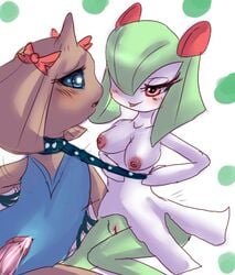 anthro blush breasts color female hitmontop interspecies kirlia male nipples penis pokemon pokemon_(species) pokemon_gsc pokemon_rse tagme vulva white_skin