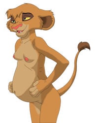 anthro breasts child_pregnancy cub disney feline female female_only fur furry lion lioness nipples nude pregnant solo standing tagme the_lion_king tlk92024 vitani