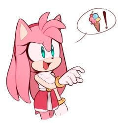 ! amy_rose animal_ears animal_nose anthro belt cherry female food fruit furry furry_female gloves gold_bracelet green_eyes hairband hedgehog hedgehog_ears hedgehog_girl hedgehog_tail ice_cream long_hair looking_to_the_side moontoonsy open_mouth pink_fur red_hairband red_skirt shirt simple_background skirt sleeveless sleeveless_shirt solo sonic_(series) tail toonsite upper_body white_background white_gloves white_shirt