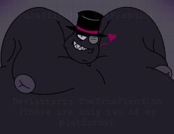 anonymous_artist arms_up belly big_belly black_body black_hat black_hat_(villainous) cartoon_network dilf fat fat_man huge_belly hyper hyper_belly looking_at_viewer moobs nipples obese obese_male smile smiling smiling_at_viewer top_hat unknown_artist villainous what