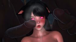 3d dark-skinned_male dark_skin female final_fantasy final_fantasy_xiv hypnosis interracial kawaii_awww tagme