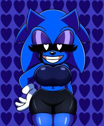 big_breasts breasts eyelashes fangs fanon friday_night_funkin gloves hand_on_hip heart heart-shaped_pupils hips minusbrush smile sonic_(series) sonic_the_hedgehog_(series) tagme thick_thighs thighs tight_clothing tight_fit tummy
