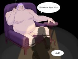 1boy belly big_belly big_jack_horner_(puss_in_boots) dreamworks fat fat_man male obese obese_male overweight overweight_male pink_hair puss_in_boots_(dreamworks) puss_in_boots_the_last_wish shrek_(series) smoking_cigar