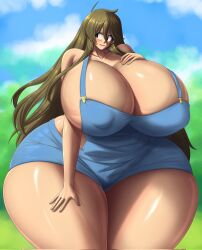 big_breasts big_hips breasts cleavage cloe_(crysnickel) cloudybits hips hips_wider_than_shoulders huge_breasts huge_hips large_breasts large_hips long_hair massive_breasts oc original_character tagme thick_thighs thighs wide_hips