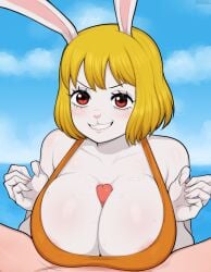 1boy 1girls 2024 5_fingers afrobull animal_ears anthro areolae artist_name background big_breasts blonde blonde_female blonde_hair blonde_hair_female blush blush_lines blushing blushing_female boobjob breast_blush breast_play breasts breasts_pressed_together carrot_(one_piece) cleavage clenched_teeth clothed clothed_female clothed_female_nude_male clothed_sex clothes clothing digital_media_(artwork) duo duo_focus eyebrows eyelashes faceless faceless_character faceless_male female female/male female_focus female_on_male female_on_top fingers front_view furry genitals hair hi_res huge_breasts human human_on_anthro interspecies kemonomimi large_breasts light-skinned_female light-skinned_male light_skin long_ears looking looking_at_viewer male male/female male_on_bottom male_on_female mammal minkmen_(one_piece) nails one_piece outside outside_sex paizuri paizuri_led_by_female paizuri_under_clothes pale-skinned_female pale_skin penis penis_between_breasts penis_in_breasts penis_on_breasts pov pov_eye_contact rabbit rabbit_ears rabbit_girl rabbit_humanoid red_eyes red_pupils sex short_hair simple_background smile smiley_face smiling smiling_at_viewer spread spread_legs spreading spreading_legs straight straight_sex titjob variant white_body white_fur