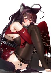 brown_hair female momotexx_(vtuber) red_eyes virtual_youtuber vtuber vyugen wolf_ears wolf_girl wolf_tail