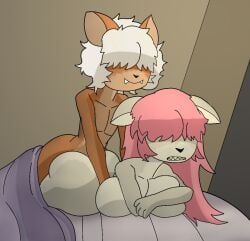 anthro anthro_on_anthro bedroom_sex big_ass big_breasts brother_and_sister furry furu_flami incest male/female