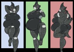 2023 3girls aircraft anthro belly_expansion belly_inflation big_belly big_breasts big_thighs blimp bloons_td_6 bloons_tower_defense blush bracelet camouflage cum_inside cumflation dark_dirigible_titan dark_skin eye_piercing feet feet_up female female/female/female gray_nipples knee_pads living_aircraft mrmadmoai_(artist) multiple_girls ninja_kiwi nose_piercing pin_up pose poses red_eyes shark_teeth sharp_teeth simple_background tail thick_thighs white_nose