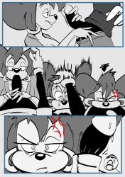 1girls all_the_way_to_the_base angry angry_face anthro anthro_on_anthro art balls_deep black_penis blowjob cartoony comic_page deep_throat deepthroat_holder deepthroat_no_hands disney disney_channel eye_contact female forced_deepthroat goof_troop hands-free imminent_deepthroat imminent_oral insomniacpen kneeling looking_at_viewer max_goof milf mini_comic oral oral_sex peg_pete penis penis_out pov seductive_look seductive_smile smile surprise_deepthroat surprised