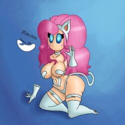 1:1 1girls ass big_ass big_breasts blue_eyes breasts cat_ears cosplay darkstalkers felicia_(darkstalkers)_(cosplay) female female_only huge_breasts kirby_(series) large_breasts lbanano0206 pink_hair susanna_patrya_haltmann susie_(kirby) tail thick_thighs