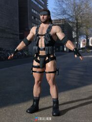 3d brown_hair facial_hair male male_only metal_gear metal_gear_solid muscular_male solid_snake solo solo_male standing t-pose tagme zireaelwow