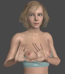 3d blonde_female breasts female heart_hands metal_gear metal_gear_solid nipples paz_ortega_andrade solo tagme