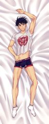 ace_anderson bodypillow boxer_briefs bulge bulge_through_clothing exposed feet gay hand_in_panties jey jock_studio jockstudio(blits_games) laying_on_bed male male_only mikkoukun muscular muscular_male on_bed sleeping socks underwear white_socks zael