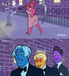 animan_studios apollo_(lore_olympus) ares_(lore_olympus) big_ass edit female galaxia_(artist) hades_(lore_olympus) lore_olympus male meme persephone_(lore_olympus) vamonos_de_fiesta_a_factory