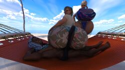 3d 3d_(artwork) ass beach big_ass big_breasts big_butt bikini breasts female huge_ass huge_breasts huge_butt large_ass large_breasts large_butt male massive_ass massive_breasts massive_butt penis supertito tagme thick_thighs thighs