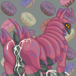 animal_genitalia animal_penis anus balls big_balls bodily_fluids cum cum_drip cum_in_ass cum_inside dessert digital_media_(artwork) doughnut dripping equine_genitalia equine_penis feral food generation_5_pokemon genital_fluids genitals hi_res long_penis looking_back male nintendo noodlybat_(artist) orange_eyes penis pixel_(artwork) pokemon pokemon_(species) pokemon_only presenting puffy_anus quadruped raised_tail red_body saggy_balls scolipede solo tail