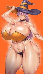 big_breasts breasts cleavage huge_breasts large_breasts natedecock tagme witch_hat