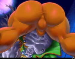 1boy 2019 ass ass_focus bara bara_tits barazoku big_bulge bulge capcom clothing darkstalkers gay huge_bulge male male_focus male_nipples male_only manly muscular muscular_male nipples solo solo_male tight_clothing victor_von_gerdenheim zombiehk