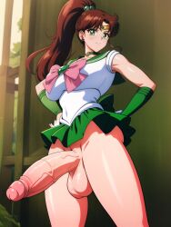 1futa ai_generated balls big_penis bishoujo_senshi_sailor_moon bottomless breasts brown_hair brunette_hair clothed clothing dickgirl erect_penis erection futa_only futanari futanurse giant_penis green_eyes huge_balls huge_cock huge_testicles large_balls large_breasts large_penis long_hair long_penis makoto_kino massive_cock massive_penis medium_breasts penis sailor_jupiter scrotum skirt solo testicles veiny_penis