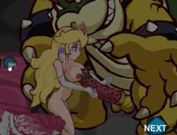 1boy 1girls animated bowser female indoors large_breasts male mario_(series) paizuri peach's_untold_tale penis playshapes princess_peach sex super_mario_bros.