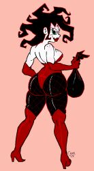 boots cerne clothed female female_only green_eyes high_heel_boots high_heels legwear pale-skinned_female pale_skin powerpuff_girls red_boots sedusa solo solo_female solo_focus thick_ass thick_lips thick_thighs thigh_boots white_skin