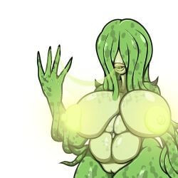 1:1 a.i.d.a._(zem) alpha_channel areola big_breasts breasts female genitals glowchest_(a.i.d.a.) glowing glowing_nipples green_areola green_body green_nipples hair hair_over_eyes hi_res huge_breasts humanoid monster monstrous_humanoid nipples nude open_mouth pseudo_hair pussy simple_background slime solo spikes spikes_(anatomy) spots tentacle tentacle_creature tentacle_hair thick_thighs transparent_background wide_hips zem_(artist)