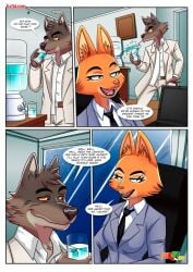 anthro bbmbbf canine comic diane_foxington dreamworks female fox fur34 furry male mr._wolf_(the_bad_guys) palcomix the_bad_guys wolf